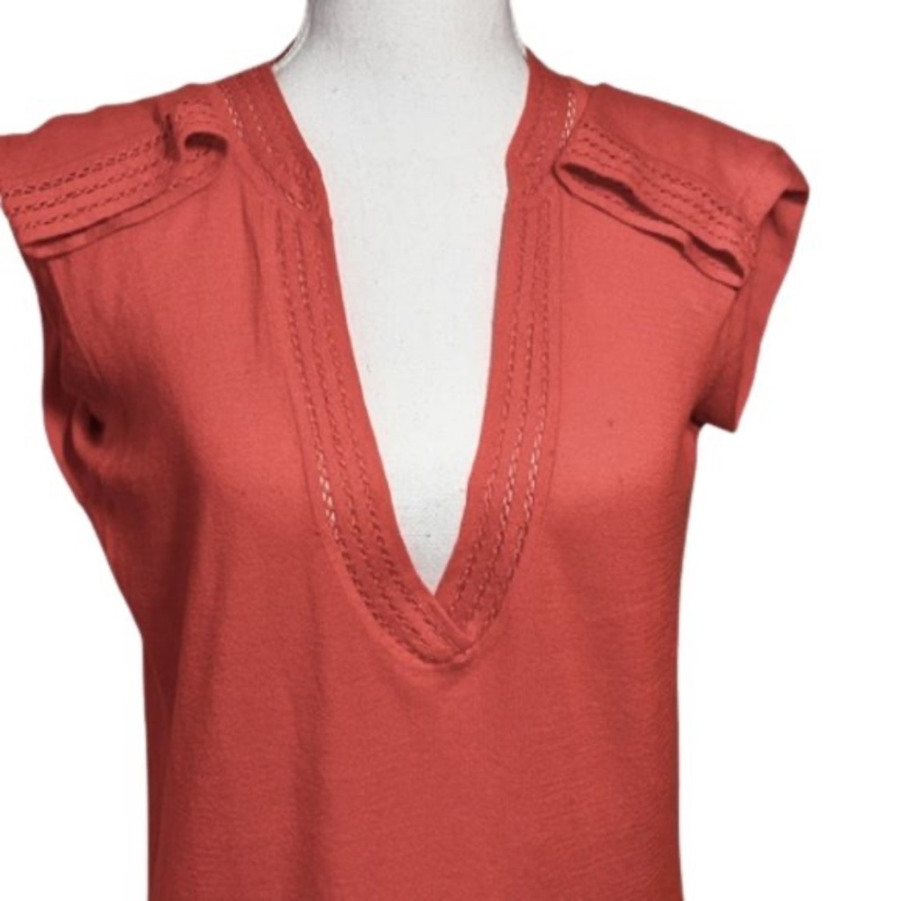 Talbots Woman Petites Ribbed V-Neck Pima Cotton Sweater Sz MP